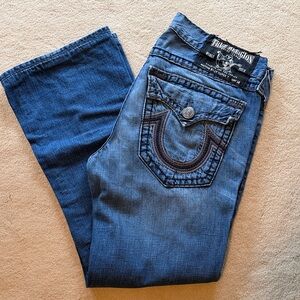 True Religion Men's Dark Blue Boot Cut Jeans